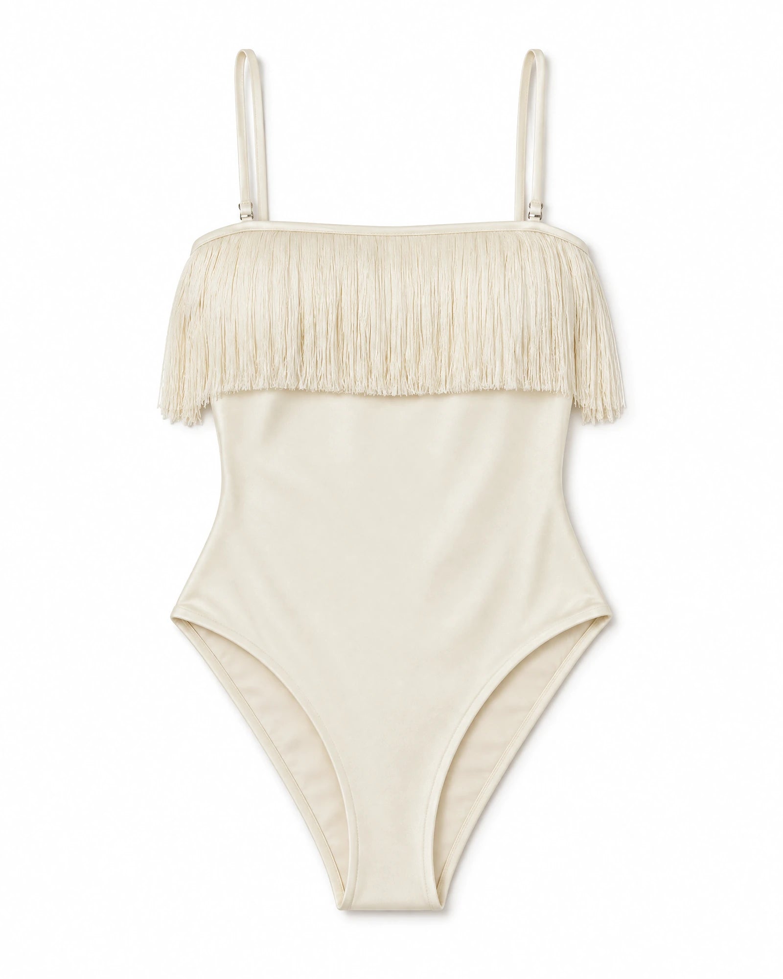 Maiô Tomara que Caia com Franja — Off White