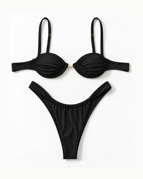 Conjunto Biquini Meia Taça Brisa Dourada
