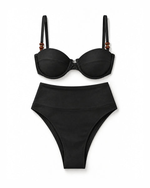Biquíni Meia Taça e Hot Pant Tropical Savana