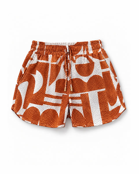 Short de Cadarço Estampado