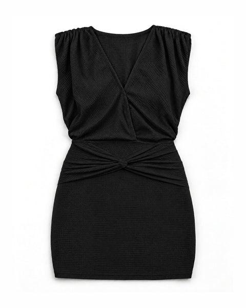 Vestido Curto Com Detalhe Frontal