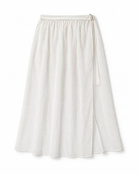 Saia Longa de Chiffon com Fenda Claridade Eterna
