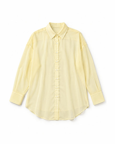 Chemise Oversized de Chiffon Brisa Dourada