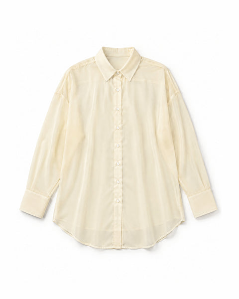 Chemise Oversized de Chiffon Brisa Dourada