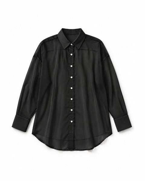Chemise Oversized de Chiffon Brisa Dourada