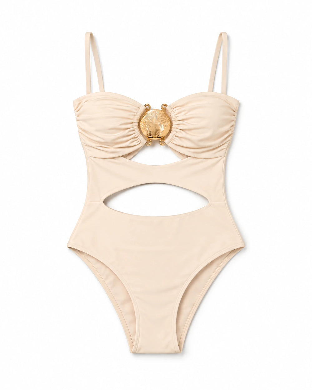 Maiô Decote Medalha — Nude