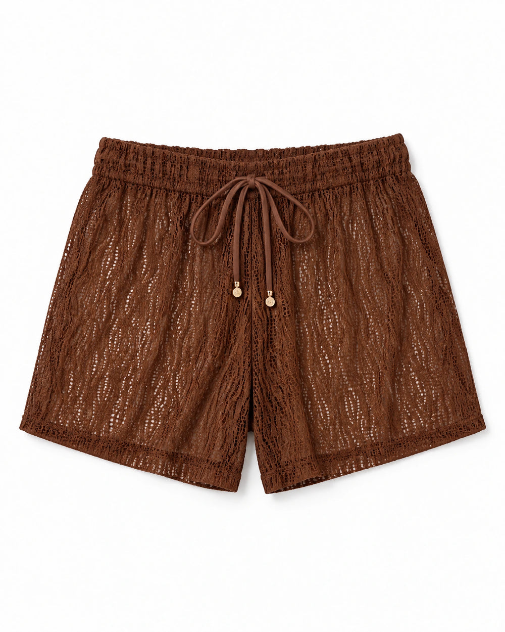 Saída Short Crochê — Marrom