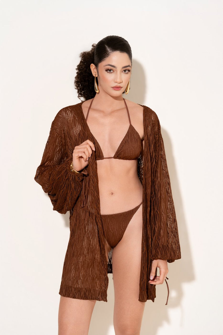 Saída Kimono Plissado